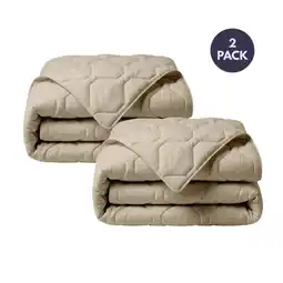 Albert Heijn HappyBed 2 wasbare dekbedden 140x220 cm taupe aanbieding