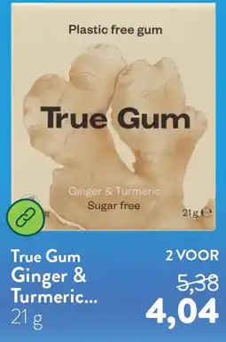 Holland & Barrett True Gum Ginger & Turmeric aanbieding