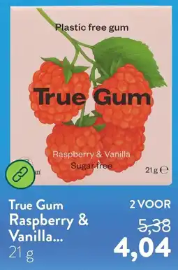 Holland & Barrett True Gum Raspberry & Vanilla aanbieding
