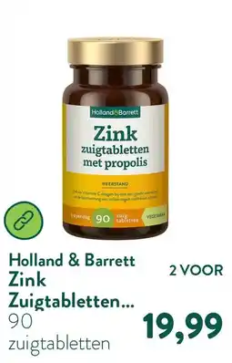 Holland & Barrett Holland & Barrett Zink Zuigtabletten aanbieding