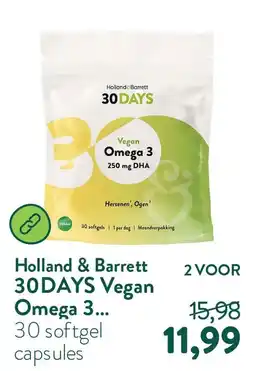 Holland & Barrett Holland & Barrett 30DAYS Vegan Omega 3 aanbieding
