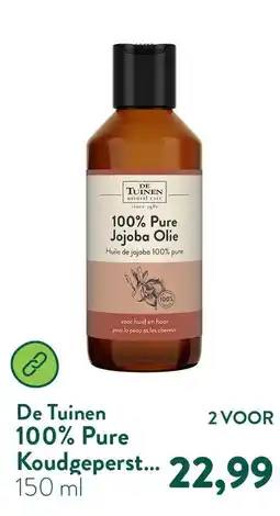 Holland & Barrett De Tuinen 100% Pure Koudgeperst Jojoba Olie aanbieding