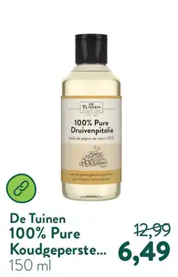 Holland & Barrett De Tuinen 100% Pure Koudgeperste Druivenpitolie aanbieding