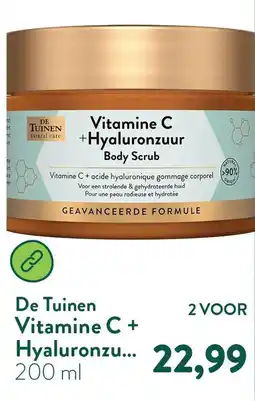 Holland & Barrett De Tuinen Vitamine C + Hyaluronzuur Body Scrub aanbieding
