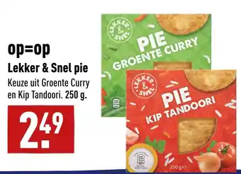 ALDI Lekker & Snel pie Keuze uit Groente Curry en Kip Tandoori. 250 g. aanbieding