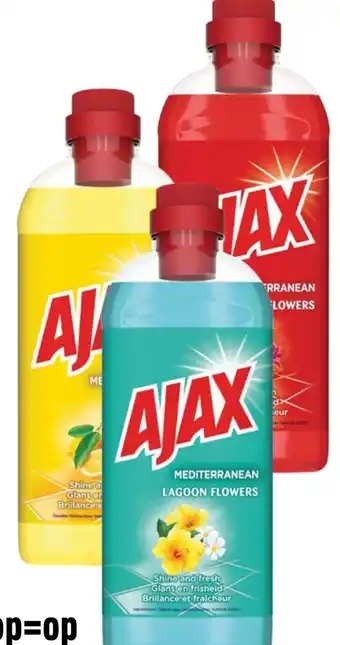 ALDI Ajax allesreiniger Keuze uit Mediterraanse citroen, Lagoon Flowers en Flowers. 1 l. aanbieding