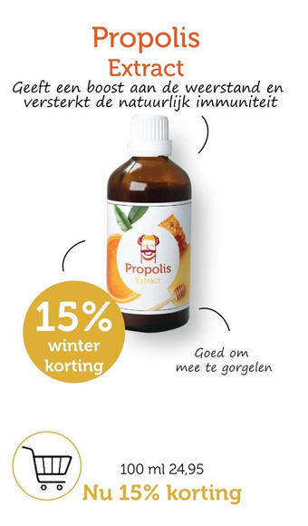 De Rode Pilaren Propolis Extract aanbieding