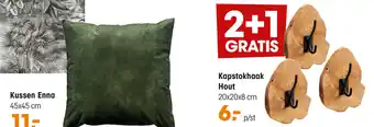 Kwantum Kapstokhaak Hout 20x20x8 aanbieding