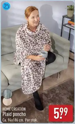 ALDI HOME CREATION Plaid poncho aanbieding