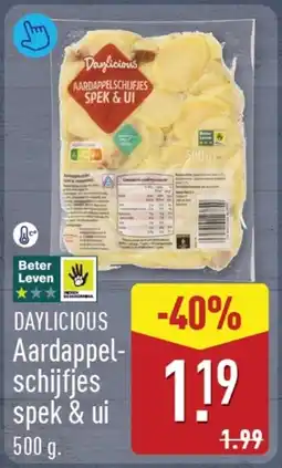 ALDI Daylicious Aardappelschijfjes spek & ui aanbieding