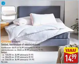 ALDI Emma essen Dekbed, hoofdkussen of neksteunkussen aanbieding