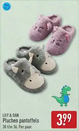 ALDI LILY & DAN Pluchen pantoffels aanbieding