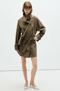 Wehkamp Mango trenchcoat met ceintuur - kaki aanbieding