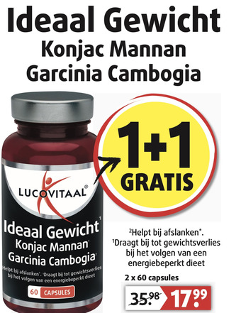 Lucovitaal Ideaal Gewicht Konjac Mannan Garcinia Cambogia aanbieding