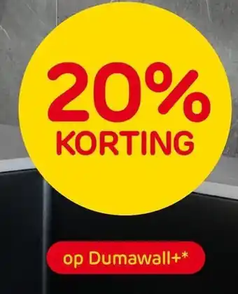 Praxis 20% korting op Dumawall+ aanbieding