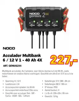 Toolspecial Noco Acculader Multibank 6 / 12 V 1 - 40 Ah 4X aanbieding