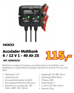 Toolspecial Noco Acculader Multibank 6 / 12 V 1 - 40 Ah 2X aanbieding