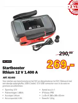 Toolspecial projecta startbooster lithium 12 v 1.400 a aanbieding
