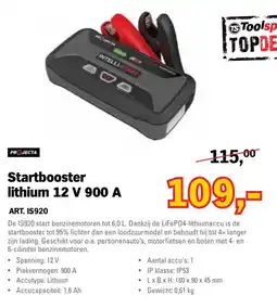 Toolspecial Projecta Startbooster lithium 12 V 900 A aanbieding