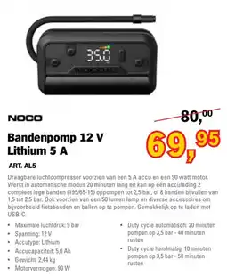 Toolspecial Noco Bandenpomp 12 V Lithium 5 A aanbieding