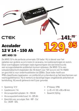 Toolspecial ctek acculader 12 v 14 - 150 ah aanbieding