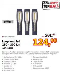 Toolspecial Scangrip looplamp led 150 - 300 Lm aanbieding