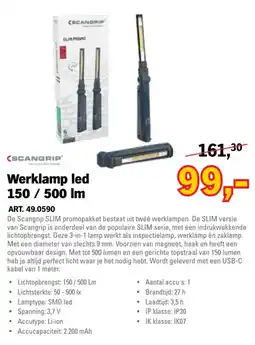 Toolspecial Scangrip Werklamp led 150 / 500 lm aanbieding