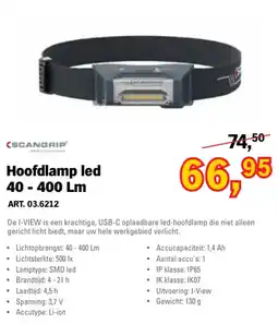 Toolspecial Scangrip Hoofdlamp led 40 - 400 Lm aanbieding