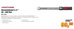 Toolspecial Kraftwerk Momentsleutel 1/2" 40-200 Nm aanbieding
