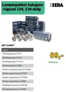 Toolspecial ERA Lampenpakket halogeenv/signaal 12V, 130-delig aanbieding