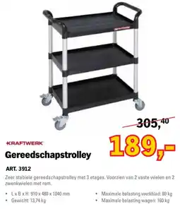 Toolspecial Kraftwerk gereedschapstrolley aanbieding