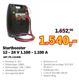 Toolspecial Power Startbooster 12 - 24 V 1.100 - 1.100 A aanbieding