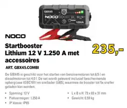 Toolspecial Noco Startbooster Lithium 12 V 1.250 A met accessoires aanbieding