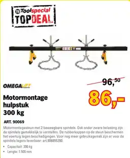 Toolspecial Omegalift Motormontage Hulpstuk aanbieding