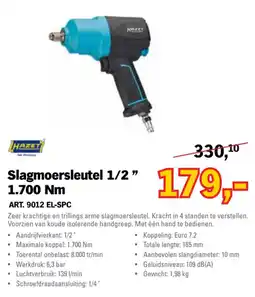 Toolspecial Hazet Slagmoersleutel 1/2" 1.700 Nm aanbieding