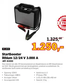 Toolspecial projecta startbooster lithium 12/24 v 3.000 a aanbieding