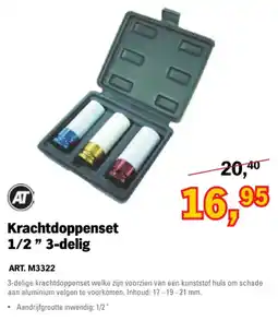 Toolspecial AT Krachtdoppenset 1/2" 3-delig aanbieding