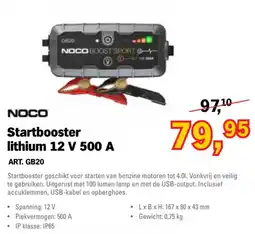 Toolspecial Noco startbooster lithium 12 v 500 a aanbieding