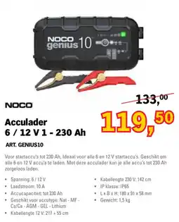 Toolspecial Noco acculader 6 / 12 V 1 - 230 Ah aanbieding
