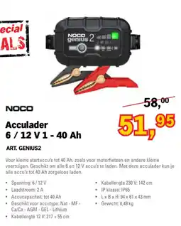 Toolspecial Noco Acculader 6 / 12 V 1 - 40 Ah aanbieding