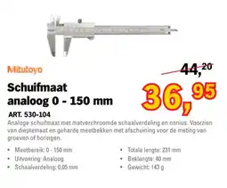 Toolspecial Mitutoyo Schuifmaat analoog 0 - 150 mm aanbieding