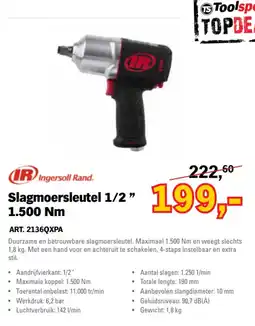 Toolspecial Ingersoll Rand Slagmoersleutel 1/2" 1.500 Nm aanbieding