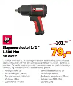 Toolspecial Eagle Slagmoersleutel 1/2" 1.600 Nm aanbieding