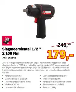 Toolspecial Eagle Slagmoersleutel 1/2" aanbieding