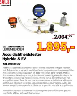 Toolspecial Autotestgeräte Leitenberger Accu Dichtheidstester Hybride & EV aanbieding