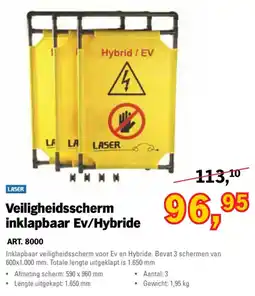 Toolspecial Laser Veiligheidsscherm Inklapbaar Ev/Hybride aanbieding
