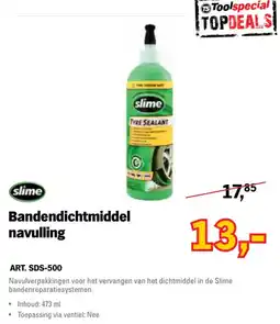 Toolspecial slime bandendichtmiddel navulling aanbieding