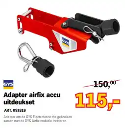 Toolspecial GYS Adapter airfix accu uitdeukset aanbieding