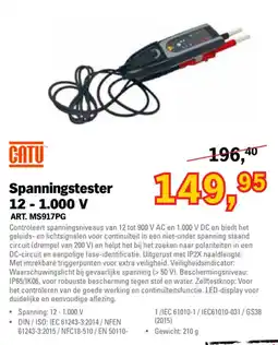 Toolspecial CATU Spanningstester 12 - 1.000 V aanbieding