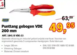 Toolspecial Hazel Punttang gebogen VDE 200 mm aanbieding